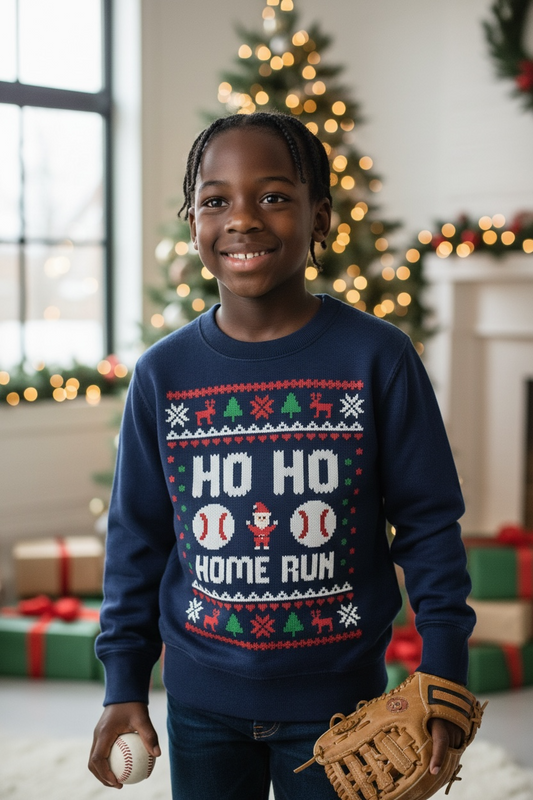 Ho Ho Homerun Youth Crewneck