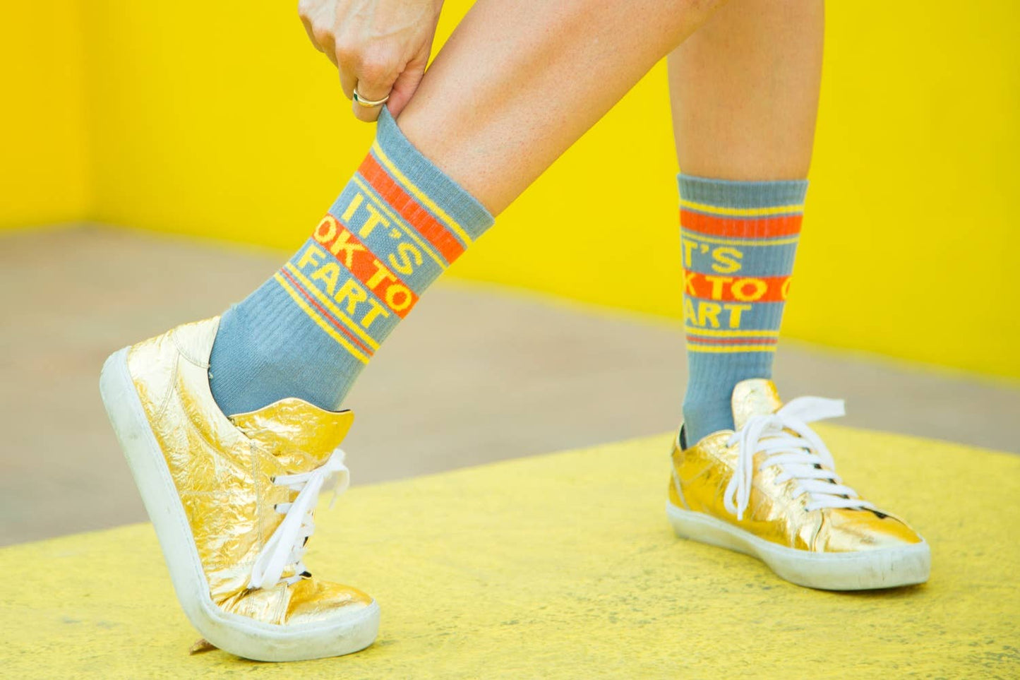 It's OK To Fart Gym Crew Socks