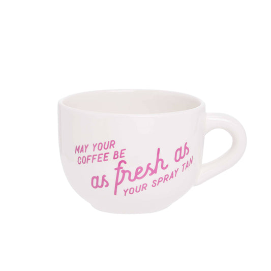 SALE Dolomite White Spray Tan Coffee Mug