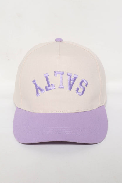 SALTY Upside Down Embroidery  Two Tone Baseball Caps