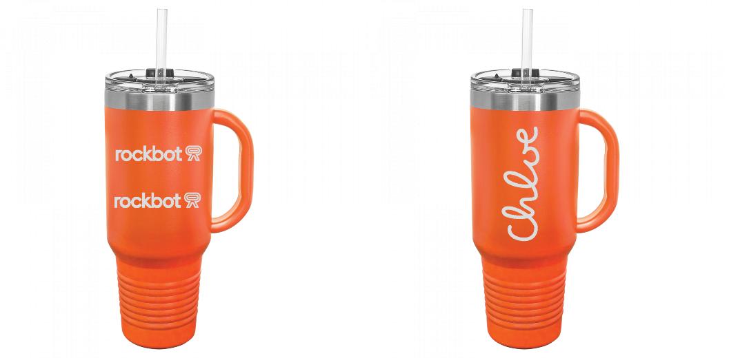 40 oz. Travel Mug with Handle, Straw Included