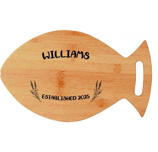 Bamboo Fish Shaped Cutting Board