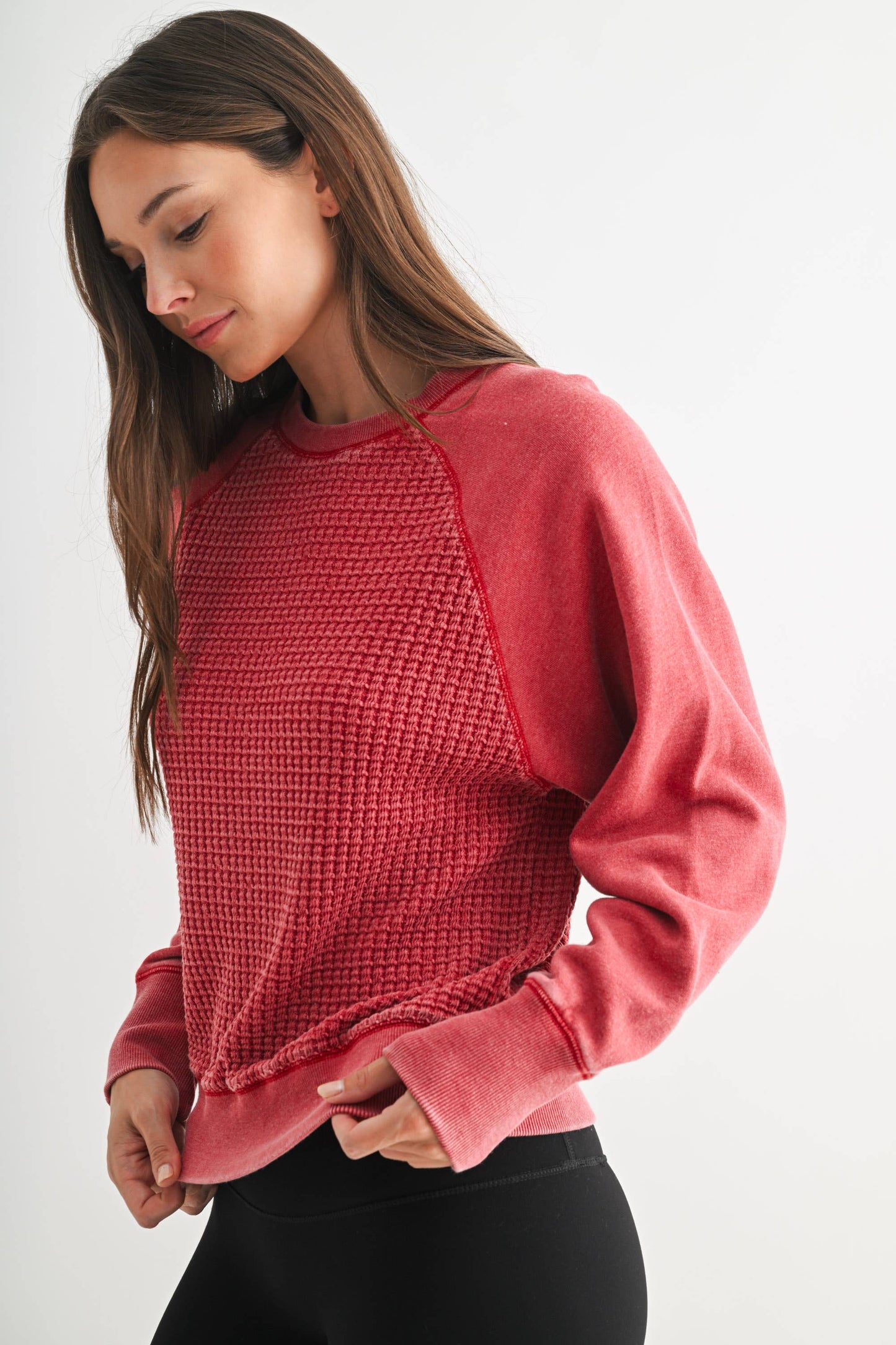 Cozy Waffle Knit Pullover