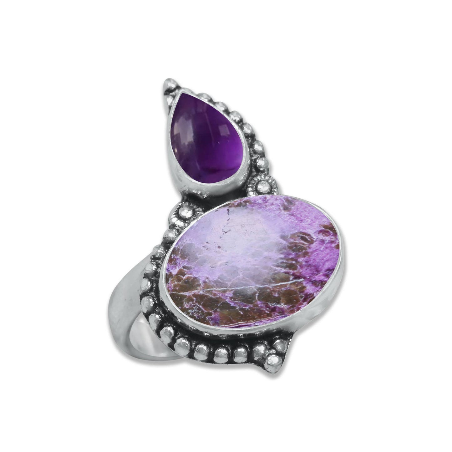 Multi-Stone Rings – Handmade, Silver-Plated, Boho Style 