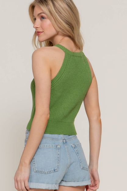 Halter Neck Sweater Top