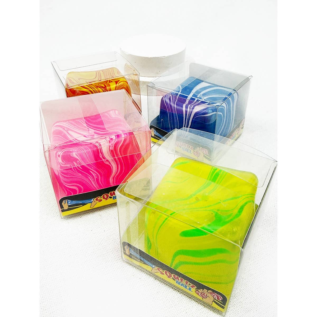 Fluid Pattern Squeeze Cube Slime