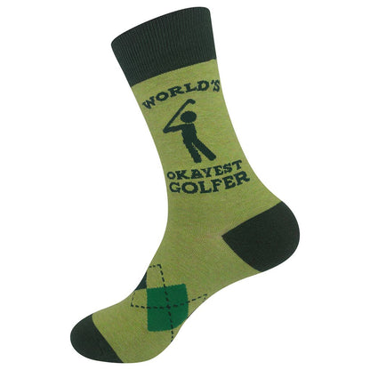 World's Okayest Golfer Socks | Funny | Golf Gifts | Funatic