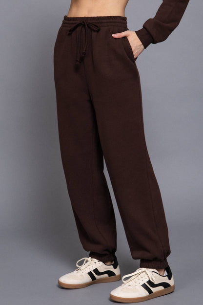 Elastic Waist Soft Jogger Pants