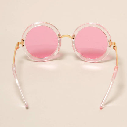 Kids Trendy Colorful Round Sunglasses