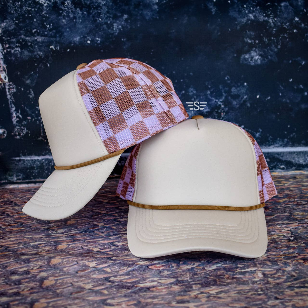 Checkered Mesh Back Cap