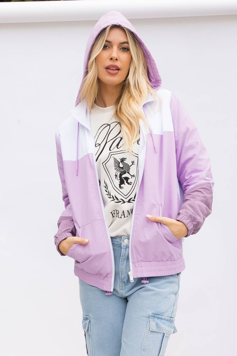 Dry Nylon Color Block Windbreaker