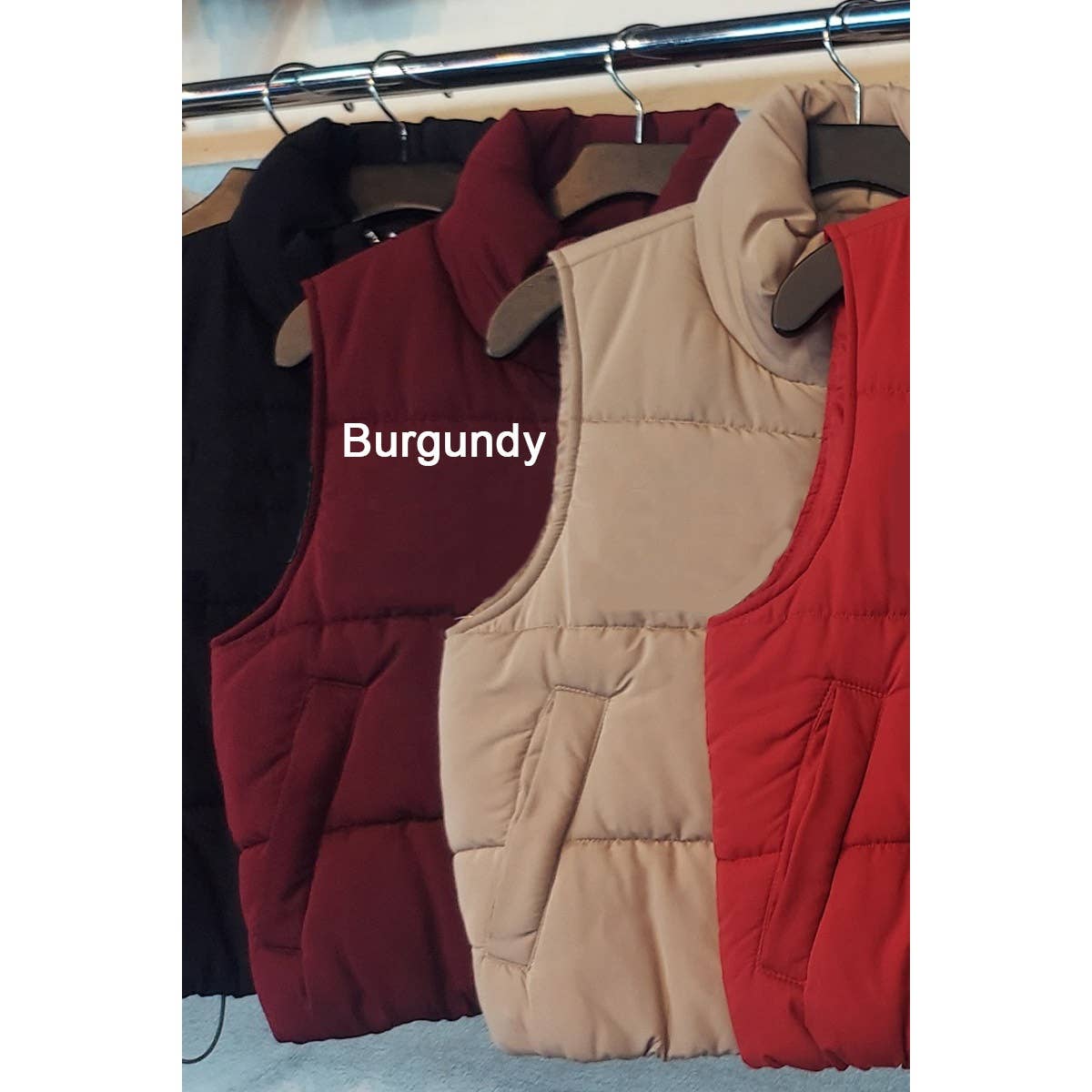 High Neck Zip Up Outerwear Vest