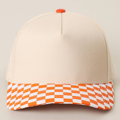 CHECKERBOARD Brim Two-Tone Trucker Hat