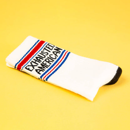 Exhausted American Gym Crew Socks