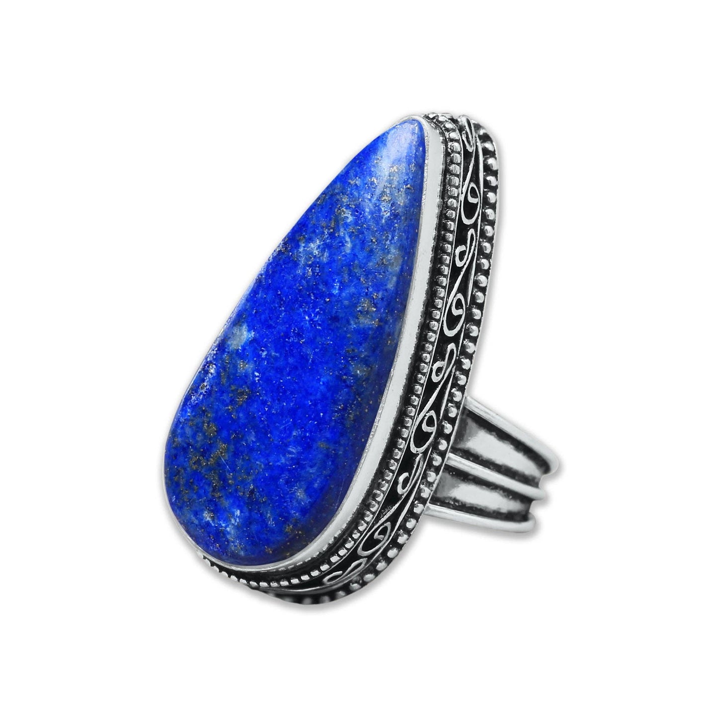 Artisanal Silver-Plated Statement Rings – Assorted Gemstones with Designer Bands (US Sizes 6–10, Non-Adjustable)