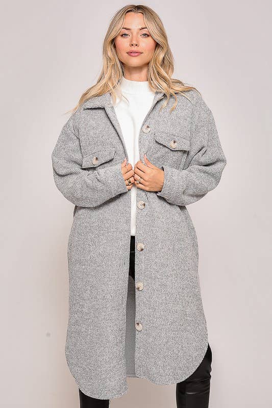 Soft And Cozy Oversized Waffle Jacket