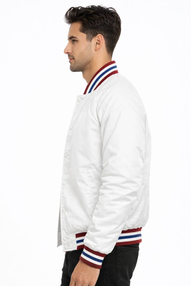 Mens Polyester Varsity Windbreaker Jacket