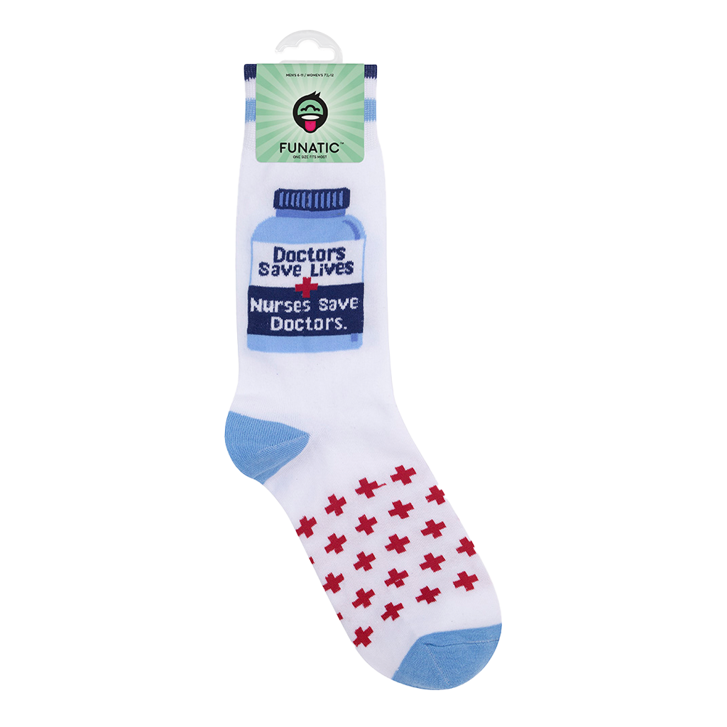 Nurses Save Doctors Socks | Unisex Socks | Funatic