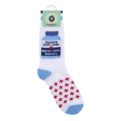 Nurses Save Doctors Socks | Unisex Socks | Funatic
