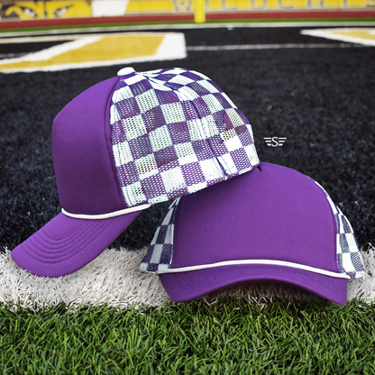 Checkered Mesh Back Cap