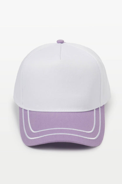 Retro Stripe Brim Two Tone 5-Panel Cap