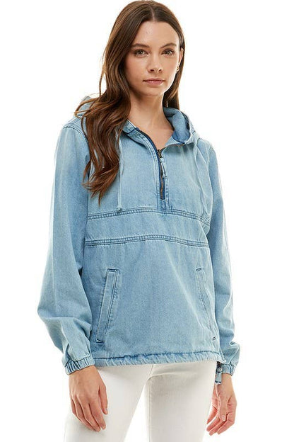 Women's Denim Jacket with Hoodies