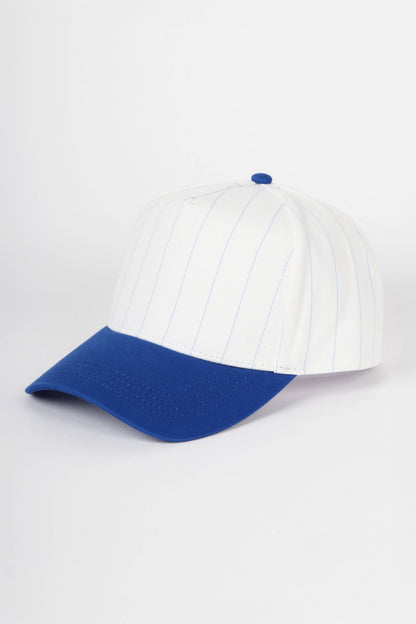 Pinstripe Two-Tone Baseball Cap
