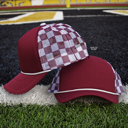Checkered Mesh Back Cap