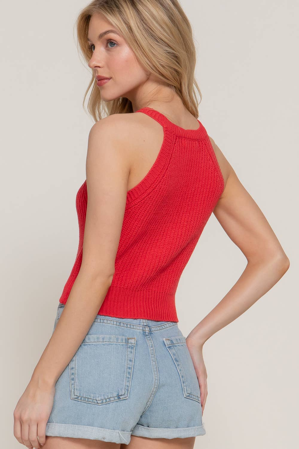 Halter Neck Sweater Top