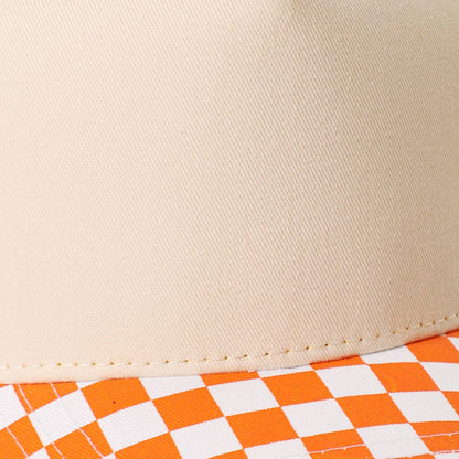 CHECKERBOARD Brim Two-Tone Trucker Hat