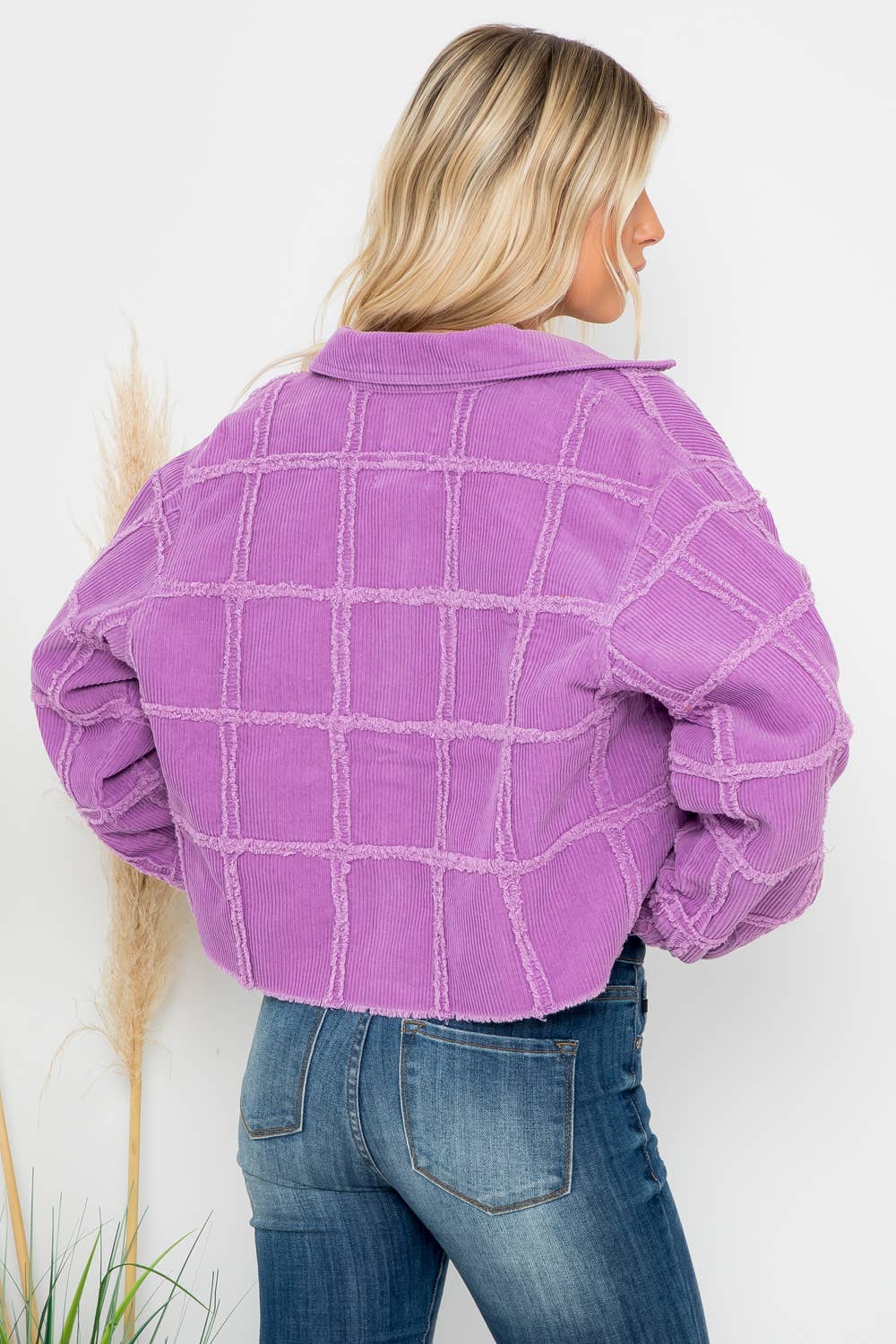 Heavy Washed Corduroy Patchwork Jacket