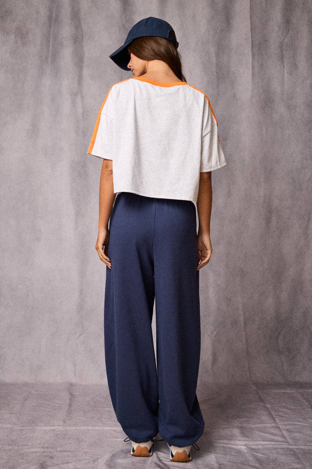 PT19904 - Contrast Trim Cropped Tee