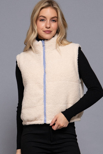 Reversible Fur Padding Vest