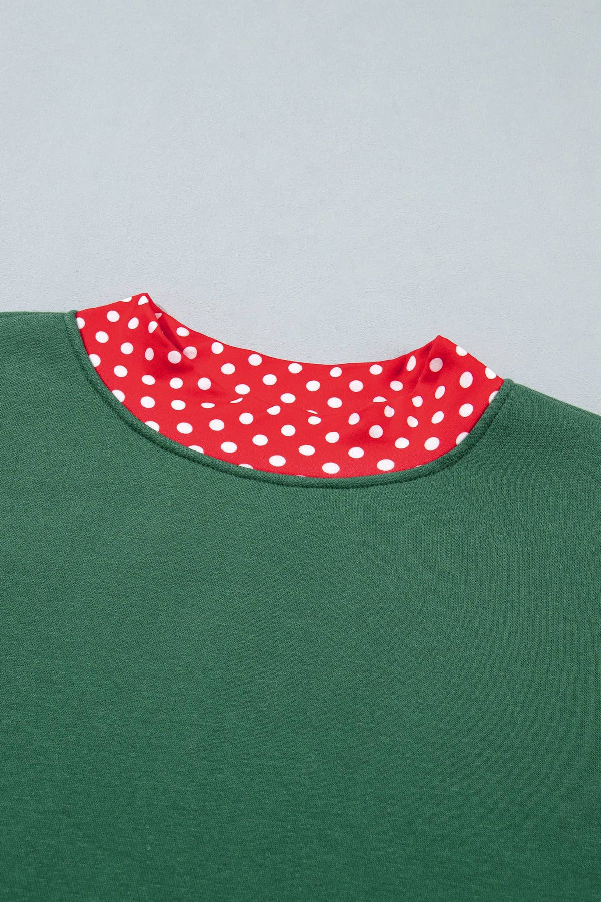 66 Plus Size Polka Dot Mock Neck Fleece Sweatshirt (S-4X)