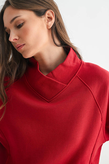Hearthline Fleece Mock Neck Sweater