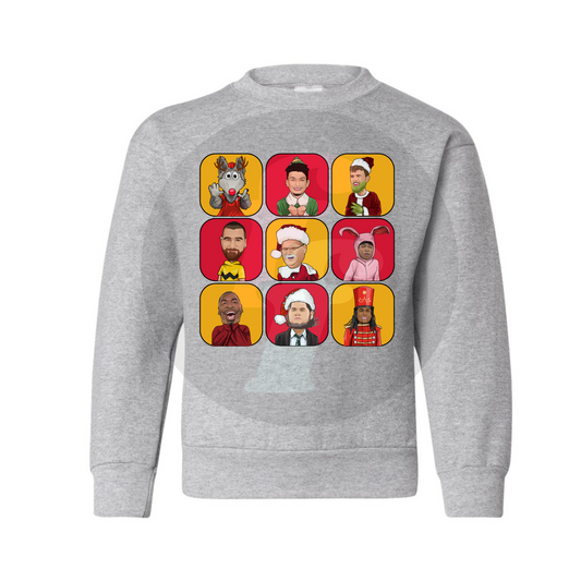 Youth Kansas City Football Holiday Movie Collage Sweatshirt