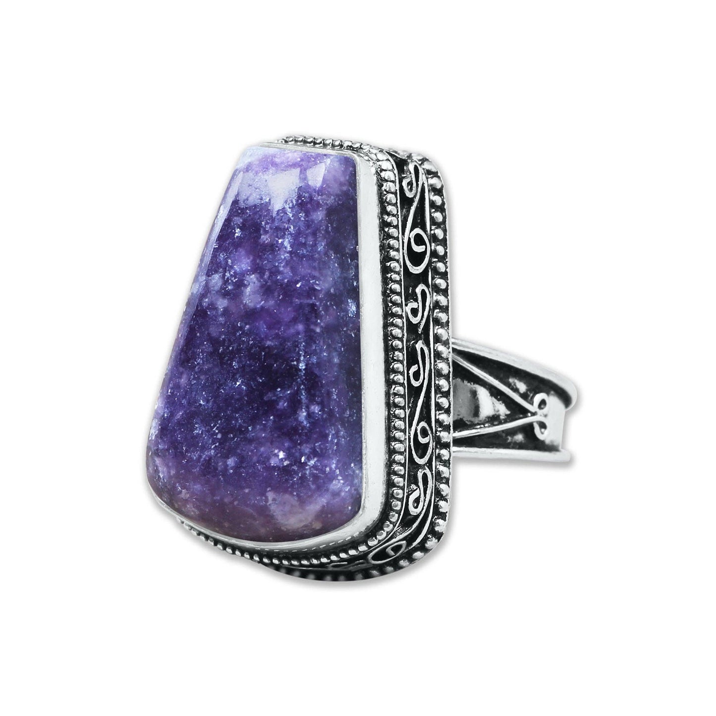 Artisanal Silver-Plated Statement Rings – Assorted Gemstones with Designer Bands (US Sizes 6–10, Non-Adjustable)