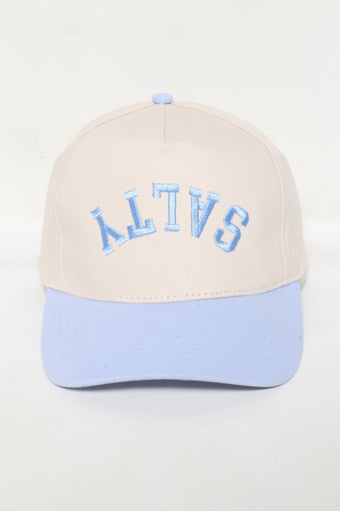 SALTY Upside Down Embroidery  Two Tone Baseball Caps
