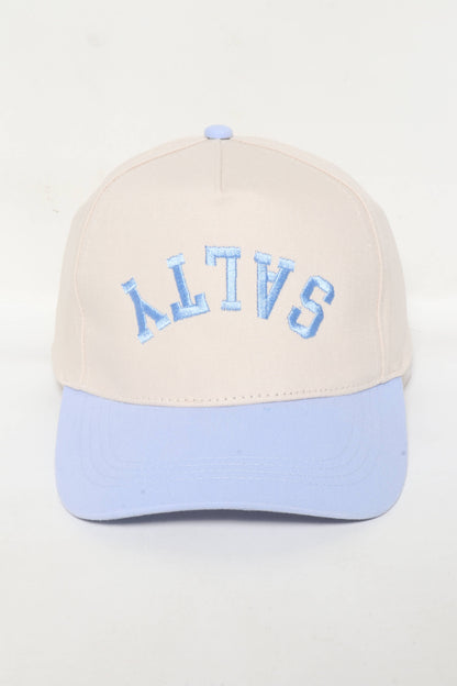 SALTY Upside Down Embroidery  Two Tone Baseball Caps