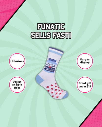 Nurses Save Doctors Socks | Unisex Socks | Funatic