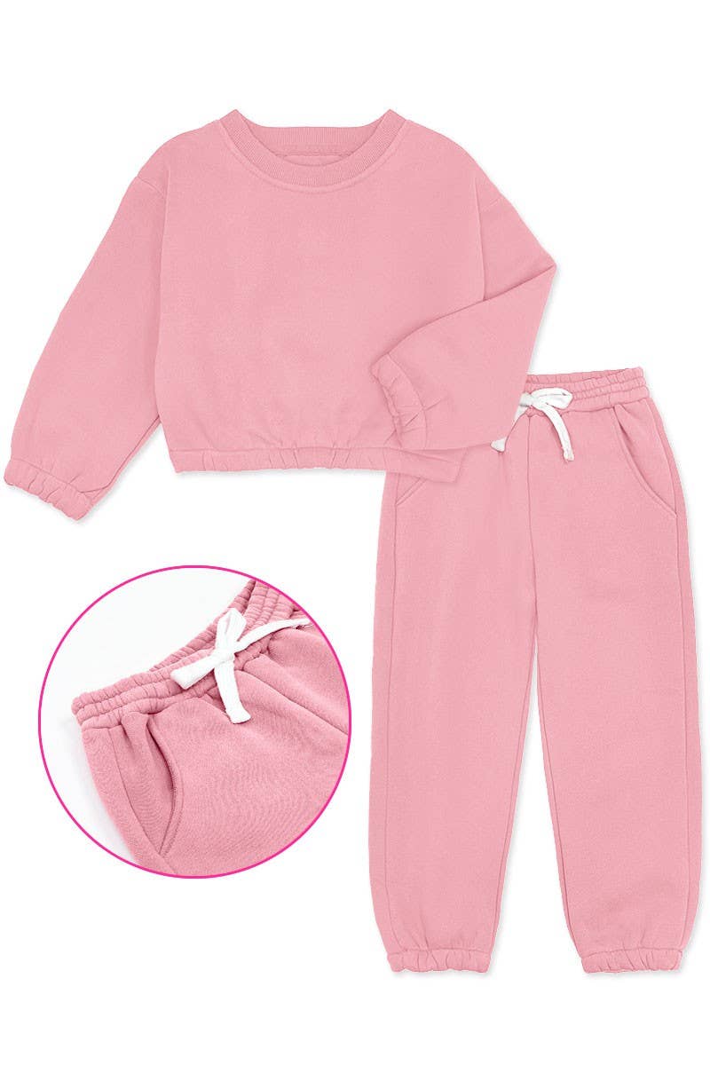 GKSS-22-3002B Girl's 2 pc Pant Jog Set