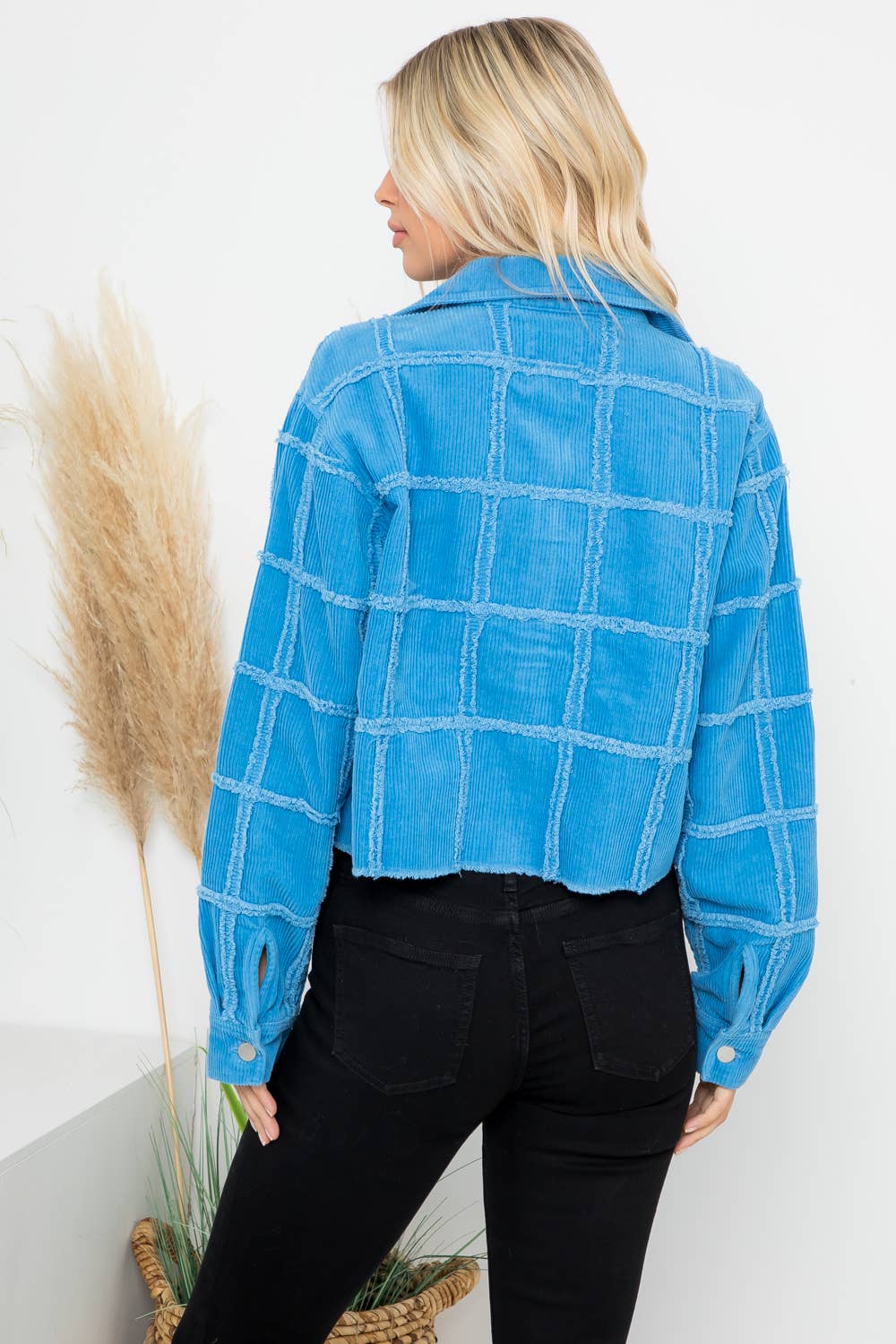 Heavy Washed Corduroy Patchwork Jacket