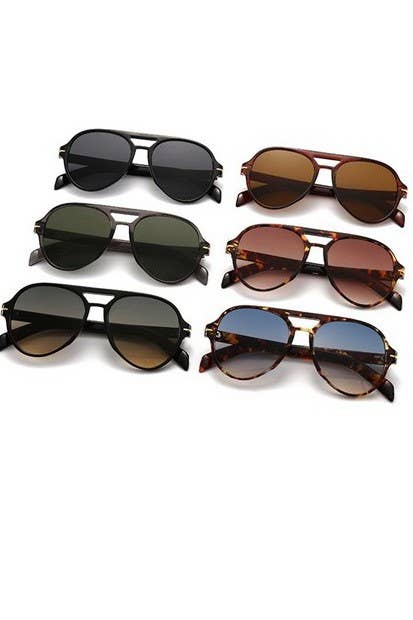 AVIATION ACETATE ASSORTED SUNGLASSES | 40SG820-12 Pack