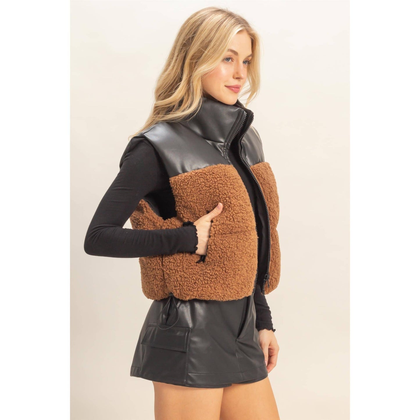Sherpa Pu Puffer Vest