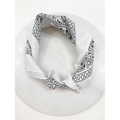 WHITE Pasley Pattern Bandanas