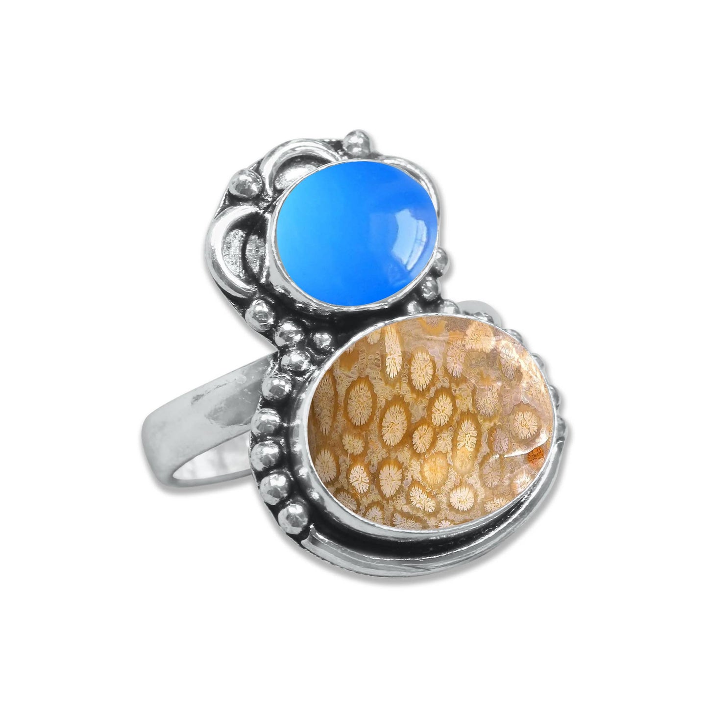 Multi-Stone Rings – Handmade, Silver-Plated, Boho Style 