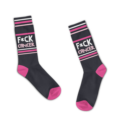 F*Ck Cancer Socks – Pink - Closeout | Funatic