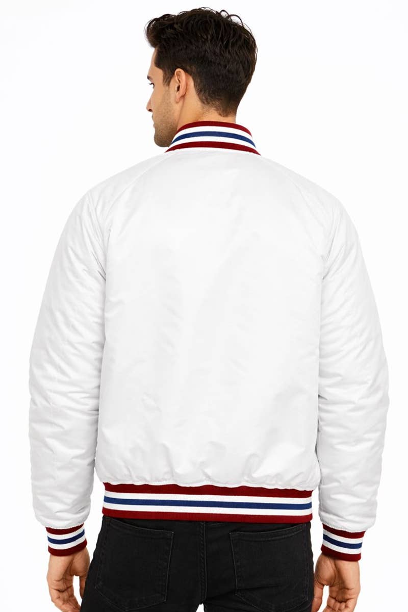 Mens Polyester Varsity Windbreaker Jacket