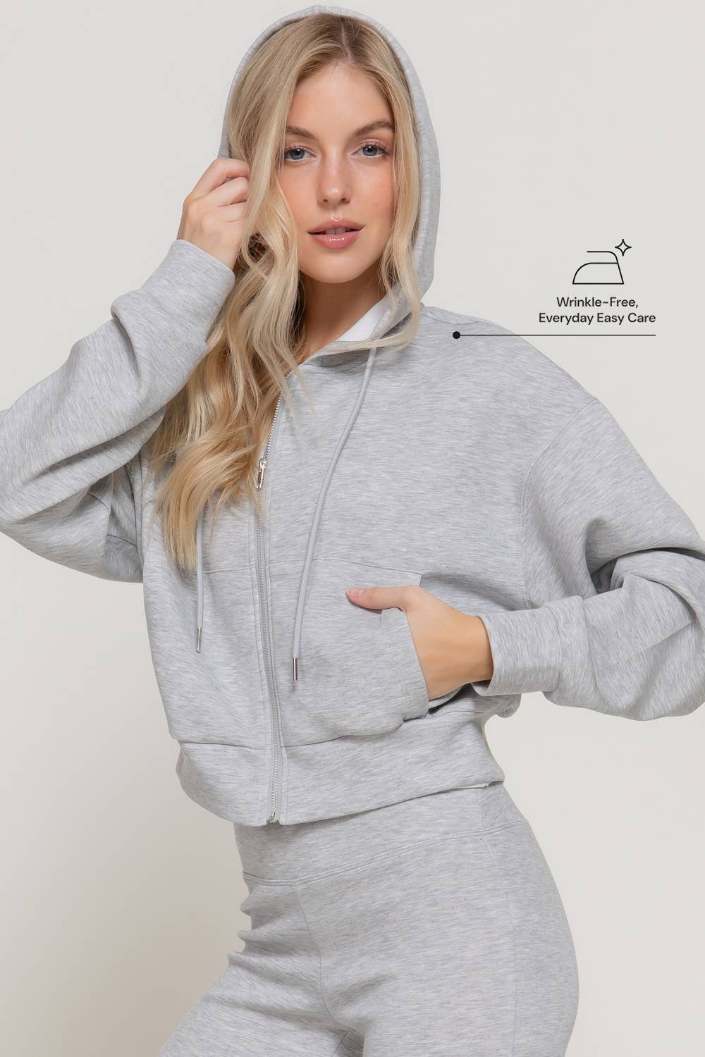 Long Sleeve Soft Modal Scuba Hoodie Jacket