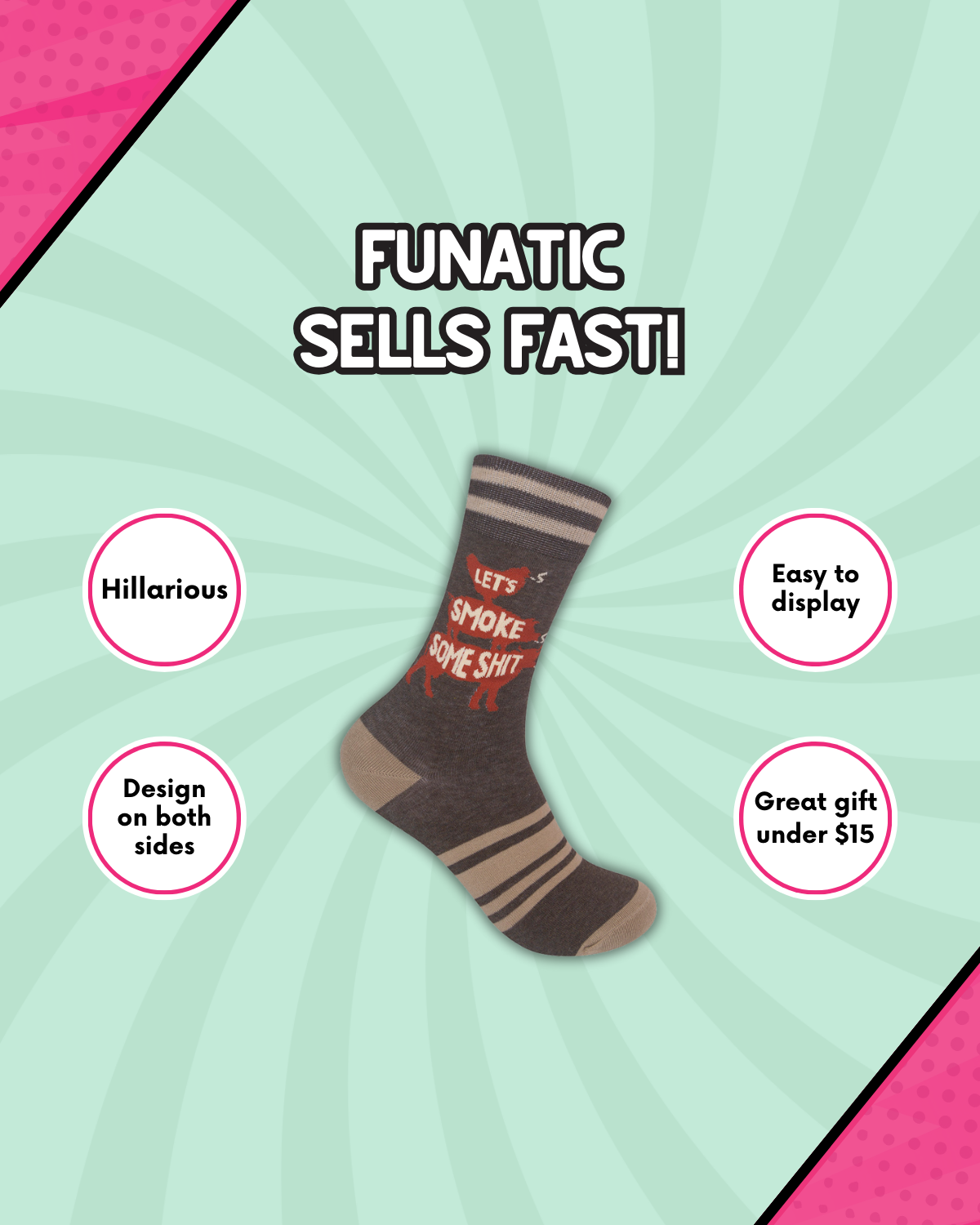 Let's Smoke Some Shit Bbq Socks | Funny | Funatic